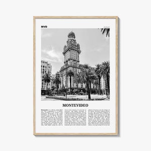 Montevideo Print Black and White, Montevideo Wall Art, Montevideo Poster, Montevideo Photo, Montevideo Wall, Uruguay, Uruguai, South America