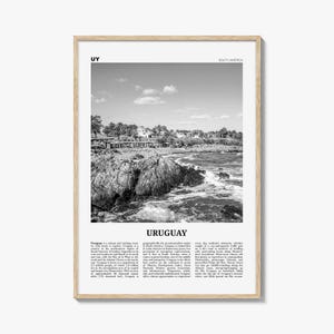 Uruguay Print Black and White, Uruguay Wall Art, Uruguay Poster, Uruguay Photo, Uruguay Wall Decor, Uruguai, Montevideo, South America