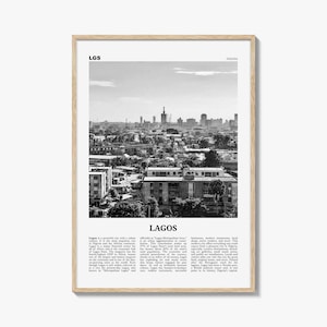 Stampa Lagos in bianco e nero Nigeria n. 1, Arte murale Lagos, Poster Lagos, Foto Lagos, Decorazione murale Lagos, Stampa artistica della città, Èkó, Sahara, Africa