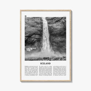Stampa Islanda in bianco e nero n. 1, Arte murale Islanda, Poster Islanda, Foto Islanda, Decorazione murale Islanda, Islanda, Reykjavík, Europa