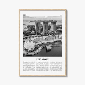 Singapur Print schwarz und weiß Nr. 3, Singapur Wandkunst, Singapur Poster, Singapur Foto, Singapur Wanddekor, Malaiisch, Malaysia, Asien