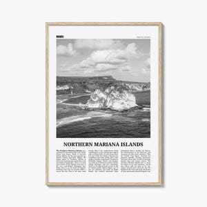 Northern Mariana Islands Print Black and White, Northern Mariana Islands Wall Art, Northern Mariana Islands Poster, Mariana Islands Photo