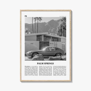 Palm Springs Print Black and White No 2, Palm Springs Wall Art, Palm Springs Poster, Palm Springs, California, USA, United States