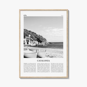 Catalonia Print Black and White, Catalonia Wall Art, Catalonia Poster, Catalonia Photo, Catalunya, Catalonha, Cataluña, Spain, España
