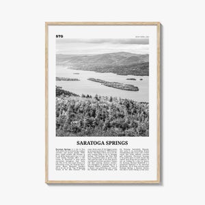 Saratoga Springs Print Black and White, Saratoga Springs Wall Art, Saratoga Springs Poster, Saratoga Springs Photo, New York, USA