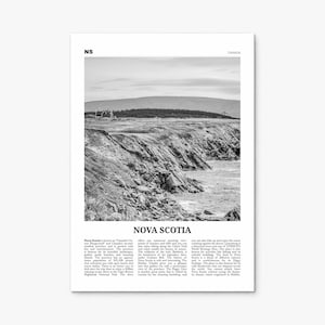 Nova Scotia Poster, black and white photo print, print only (unframed)