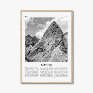Reunion Print Black and White, Réunion Wall Art, Réunion Poster, Réunion Photo, Réunion Wall Decor, Reunion, La Réunion, Île Bourbon, Africa