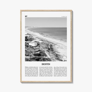 Destin Print zwart-wit nr. 1, Destin-muurkunst, Destin-poster, Destin-foto, Destin-muurdecoratie, Florida, VS, Verenigde Staten, Amerika