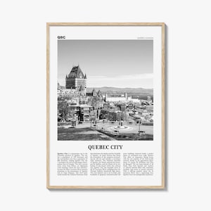 Quebec City Print Black and White No 2, Quebec City Wall Art, Quebec City Poster, Quebec City Photo, Québec, Canada, North America