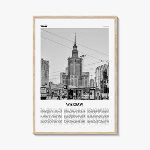 Warschau Druck Schwarzweiß, Warschau, Wandkunst, Warschau Poster, Warschau Foto, Warschauer Wanddekor, Polen, Warszawa, Polska, Europa