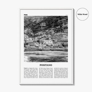 Positano Poster Print Black and White, Italy Travel Wall Art, Amalfi Coast Decor image 8