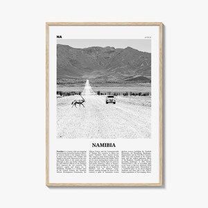 Stampa Namibia in bianco e nero, Arte murale Namibia, Poster Namibia, Foto Namibia, Decorazione murale Namibia, Stampa artistica di campagna, Windhoek, Africa