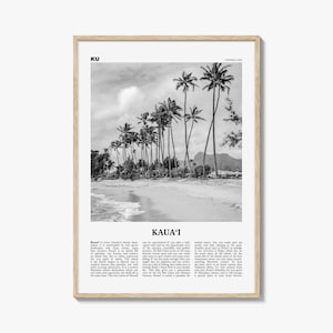 Kauai Print Black and White No 2, Kauai Wall Art, Kauai Poster, Kauai Photo, Kauai Wall Décor, Hawaii, USA, United States, North America