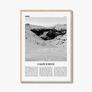 L'Alpe d'Huez Print Preto e Branco, Alpe d'Huez Wall Art, Alpe d'Huez Poster, Alpe d'Huez Photo, Alpe d'Huez Décor, L'Alpe d'Huez, França