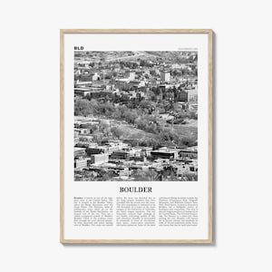 Boulder Print Black and White No 2, Boulder Wall Art, Boulder Poster, Boulder Photo, Boulder Décor, Colorado, USA, United States, America