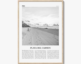 Playa Del Carmen Poster Print Black And White, Mexico Travel Wall Art, Riviera Maya Decor