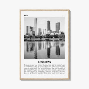 Dongguan Print Black and White, Dongguan Wall Art, Dongguan Poster, Dongguan Photo, Dongguan Wall Décor, Dongguan Map, China