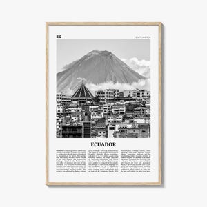Ecuador Print Black and White No 1, Ecuador Wall Art, Ecuador Poster, Ecuador Photo, Ecuador Wall Decor, Guayaquil, Quito, South America