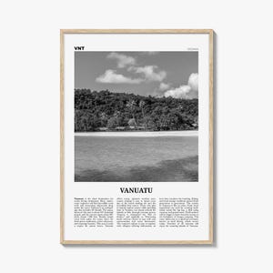 Impressão de Vanuatu em preto e branco, arte de parede de Vanuatu, pôster de Vanuatu, foto de Vanuatu, decoração de parede de Vanuatu, mapa de Vanuatu, Oceania