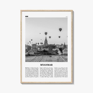 Myanmar Print Black and White, Myanmar Wall Art, Myanmar Poster, Myanmar Photo, Myanmar Decor, Burma, Nainngandaw, Yangon, Mandalay, Asia