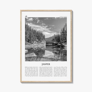 Jasper Nationalpark Print schwarz weiß, Jasper Wandkunst, Jasper Poster, Jasper Foto, Jasper Wanddekor, Jasper Karte, Alberta, Kanada