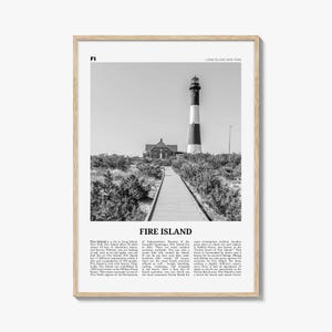 Fire Island Print Schwarz und weiß, Fire Island Wall Art, Fire Island Poster, Fire Island Foto, Fire Island Wall Décor, Long Island, USA