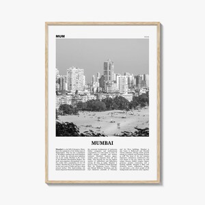 Mumbai Print Schwarzweiß, Mumbai Wandkunst, Mumbai Poster, Mumbai Foto, Mumbai Wanddekor, Indien, Bombay, Maharashtra, Asien