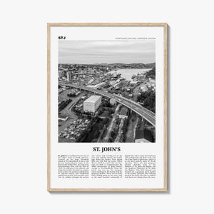 St Johns Print Black and White, St. John’s Wall Art, St. Johns Poster, St. John’s Photo, St. John’s Wall Décor, Saint Johns, Canada