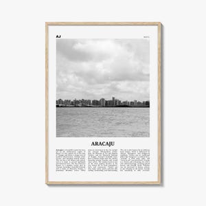 Aracaju Print Schwarzweiß, Aracaju Wandkunst, Aracaju Poster, Aracaju Foto, Aracaju Wanddekor, Aracaju Karte, Brasilien