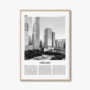 Chicago Print Black and White No 4, Chicago Wall Art, Chicago Poster, Chicago Photo, Chicago Decor, Illinois, USA, United States