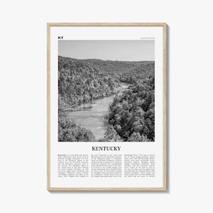 Kentucky Print Black and White No 1, Kentucky Wall Art, Kentucky Poster, Kentucky Photo, Kentucky Wall Decor, USA, United States