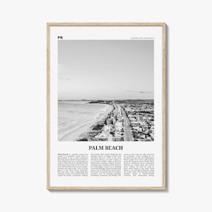 Palm Beach Print Black and White Queensland, Palm Beach Wall Art, Palm Beach Poster, Palm Beach Photo, Palm Beach Wall Décor, Australia
