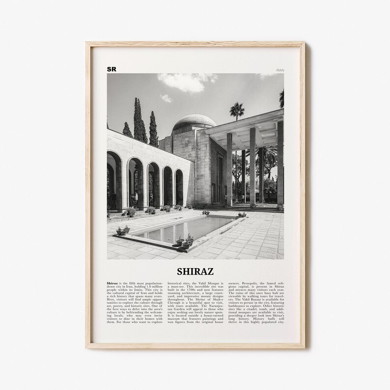 Shiraz Print Black and White Shiraz Wall Art Shiraz Poster - Etsy Canada