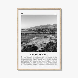 Canary Islands Print Black and White, Canary Islands Wall Art, Canary Islands Poster, Canary Islands Photo, Canary Islands Décor, Spain