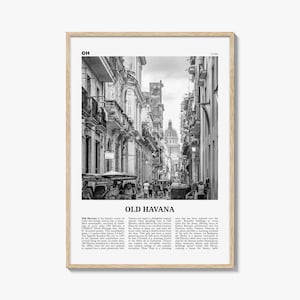Alt Havanna Poster Schwarz und Weiß, Capitolio Foto, Kuba Wandkunst