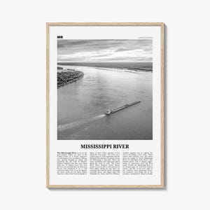 Mississippi Fluss Druck Schwarz und weiß, Mississippi Fluss Wandkunst, Mississippi Fluss Poster, Mississippi Fluss Foto, Mississippi Karte, USA