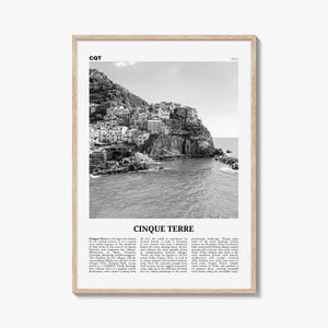 Stampa delle Cinque Terre in bianco e nero n. 1, Arte della parete delle Cinque Terre, Poster delle Cinque Terre, Foto delle Cinque Terre, Italia, Italia, Liguria La Spezia