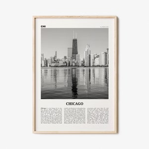 Chicago Print Black and White No 2, Chicago Wall Art, Chicago Poster, Chicago Photo, Chicago Decor, Illinois, USA, United States