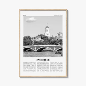 Cambridge Print Black and White Massachusetts, Cambridge Wall Art, Cambridge Poster, Cambridge Photo, Cambridge Wall Décor, USA
