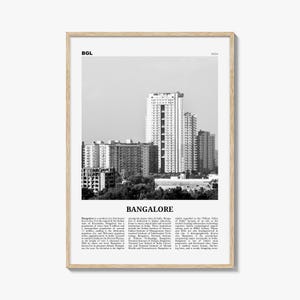 Bangalore Print Black and White, Bangalore Wall Art, Bangalore Poster, Bangalore Photo, Bangalore Decor, Bengaluru, India, Karnataka, Asia