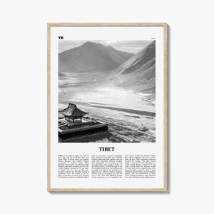 Stampa Tibet in bianco e nero, Arte murale Tibet, Poster Tibet, Foto Tibet, Decorazione murale Tibet, Stampa artistica country, Tibetano, 西藏