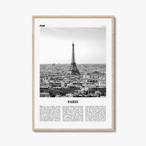 Impresión de París en blanco y negro n.° 1, arte mural de París, póster de París, foto de París, decoración de París, Torre Eiffel, Francia, Isla de Francia, Française