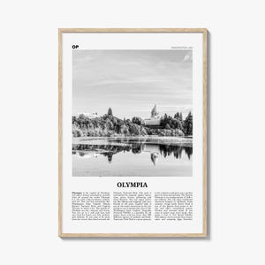 Olympia Print schwarz weiß Nr. 2, Olympia Wandkunst, Olympia Poster, Olympia Foto, Olympia Wanddekor, Washington State, USA Vereinigte Staaten