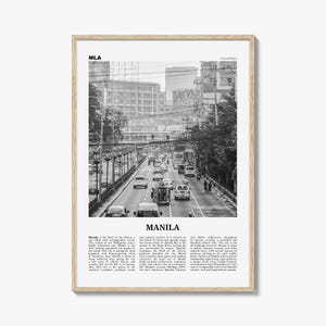 Manila Druck Schwarzweiß Nr. 1, Manila Wandkunst, Manila Poster, Manila Foto, Manila Wanddekoration, Philippinen, Lungsod ng Maynilà, Asien
