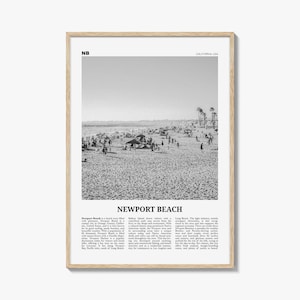 Newport Beach Print Black and White No 1, Newport Beach Wall Art, Newport Beach Poster, Orange County, California, USA, United States