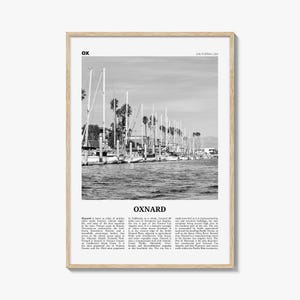 Oxnard Print Black and White, Oxnard Wall Art, Oxnard Poster, Oxnard Photo, Oxnard Wall Decor, California, USA, United States, North America