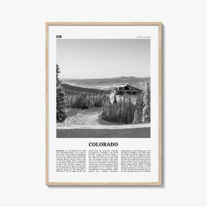 Colorado Print Black and White No 3, Colorado Wall Art, Colorado Poster, Colorado Photo, Colorado Wall Décor, Colorado Map, United States