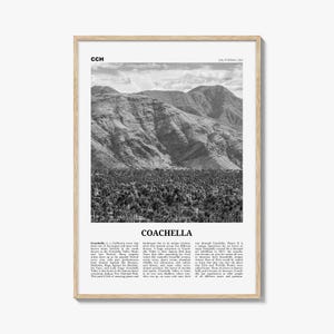 Coachella afdrukken zwart-wit, Coachella muurkunst, Coachella poster, Coachella-foto, Coachella wanddecoratie, Coachella-kaart, Verenigde Staten