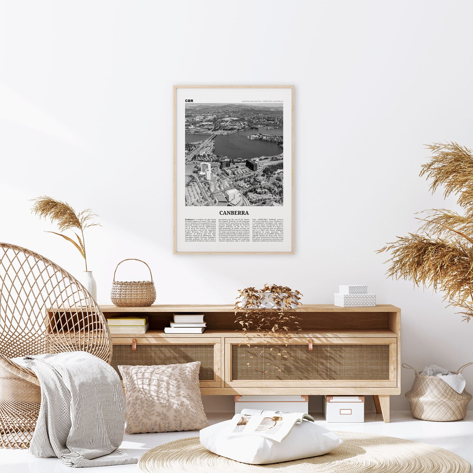 Canberra Print Black and White Canberra Wall Art Canberra Etsy