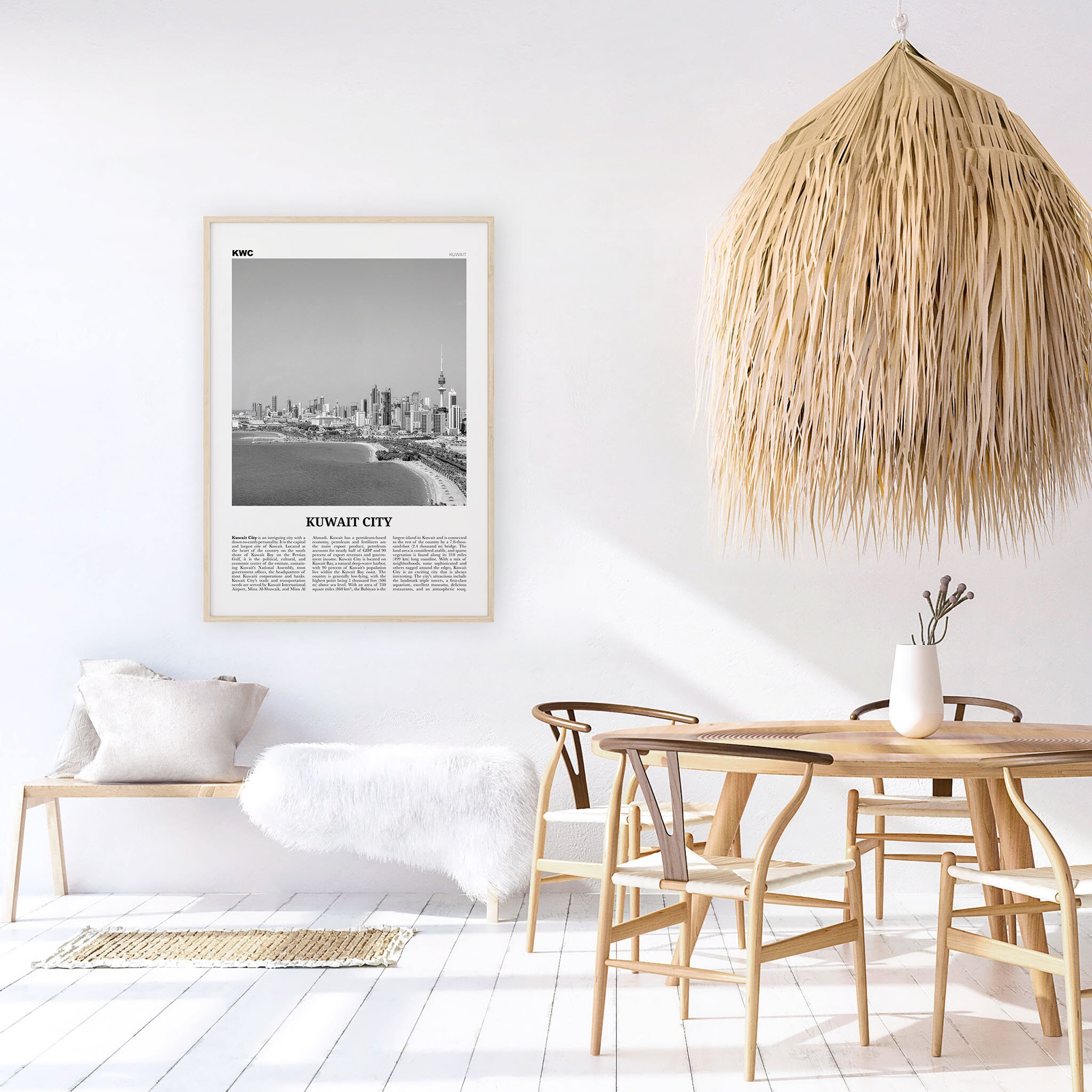 Kuwait City Print Black And White Kuwait City Wall Art Etsy Finland